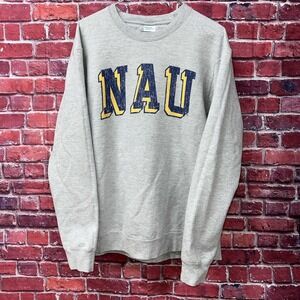 Port & Company NAU Sweatshirt Mens Large Grey Long Sleeve Pullover Crewneck